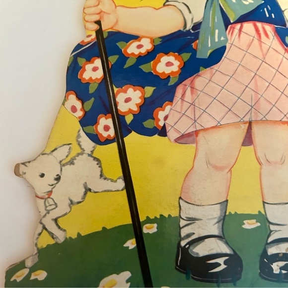 1934 Ruth E. Newton Children’s Illustration Mother Goose Bo Peep wall plaque - Picture 5 of 7